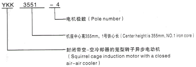 YKK系列(H355-1000)高压Y5604-12三相异步电机西安泰富西玛电机型号说明